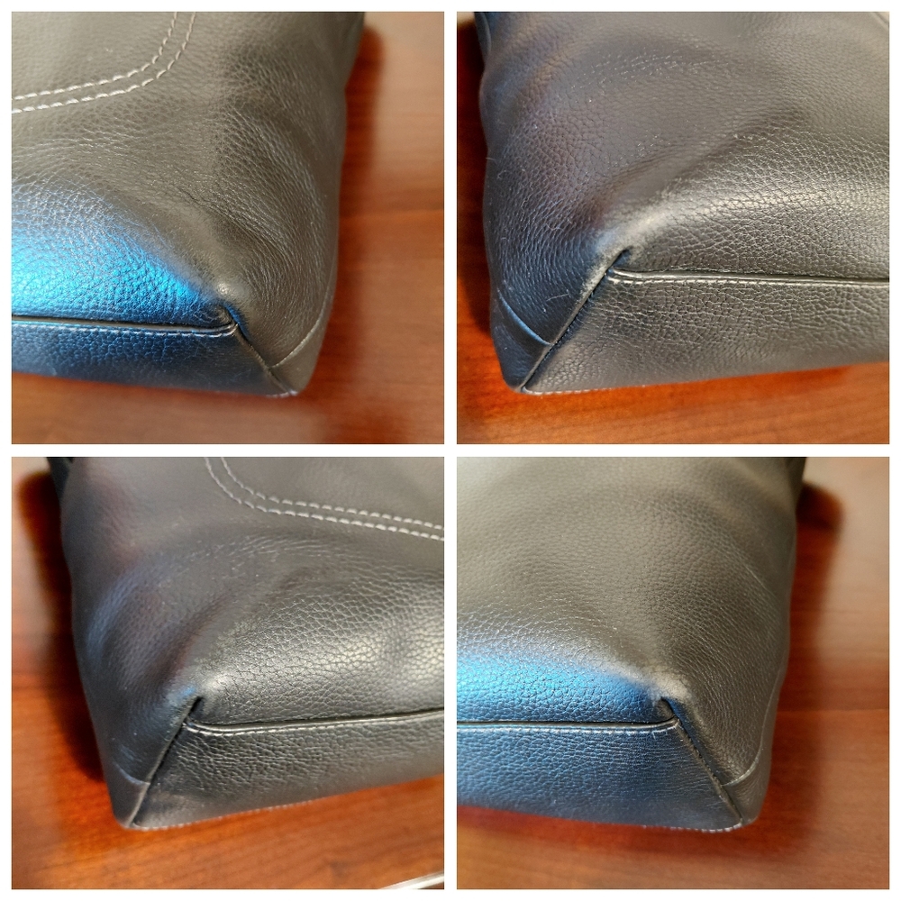 Coach Penelope Black Pebbled Leather Tote - Picture 11 of 12